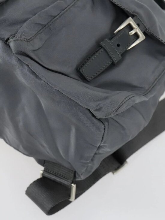 PRADA Backpack Nylon Gray Silver Auth gh1547 main image 7
